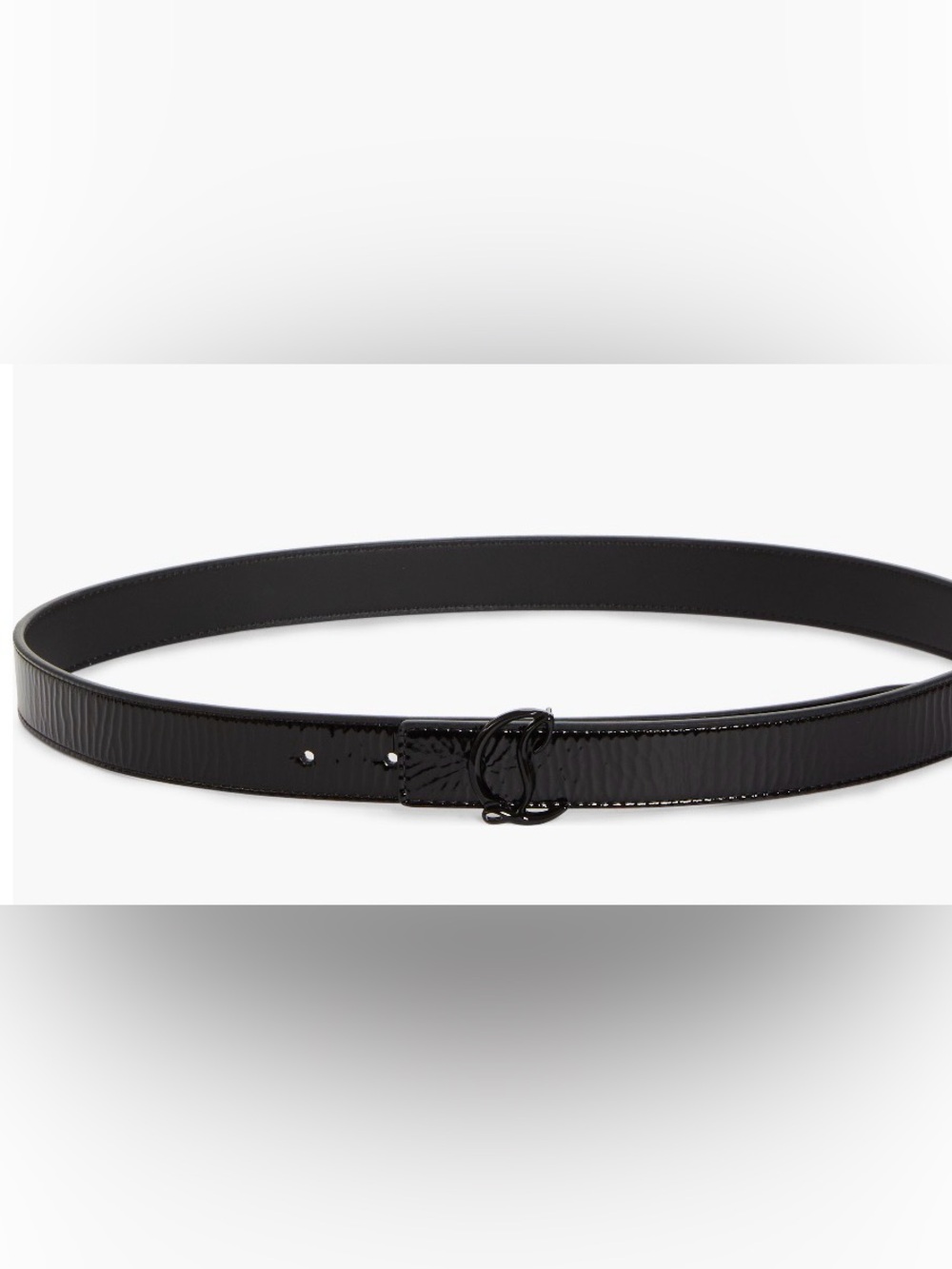 Christian Louboutin Loubi54 Reversible Leather Skinny Belt 75 cm/30”
